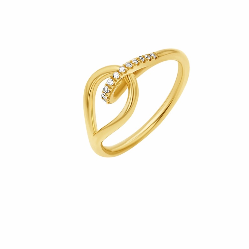 Babygold Anchor knot ring size 7